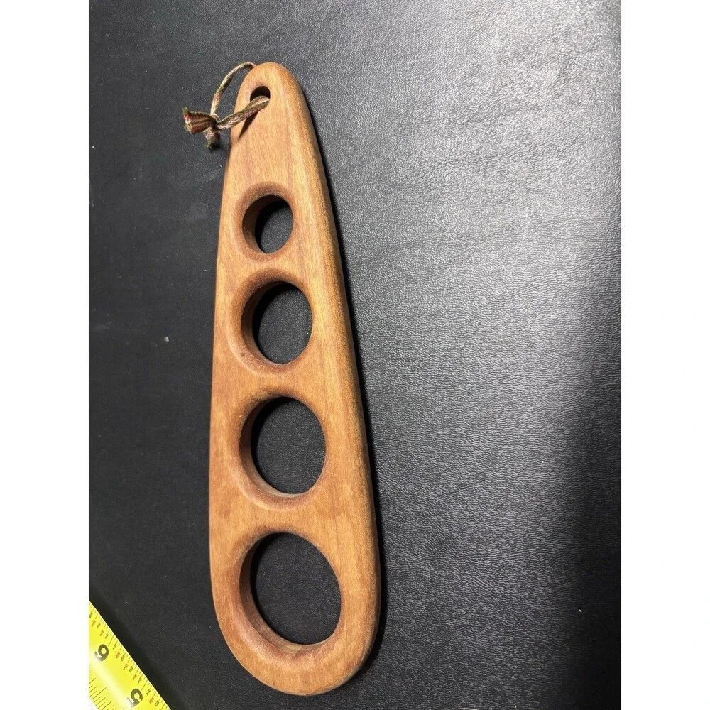 Vintage Solid Wood Spaghetti Measuring Utensil Tool 4 Serving Size Farmhouse